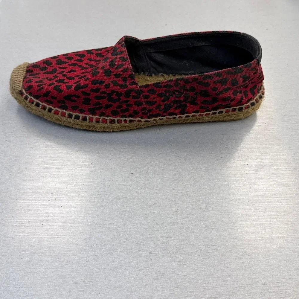 Saint Laurent Red and Black Espadrilles